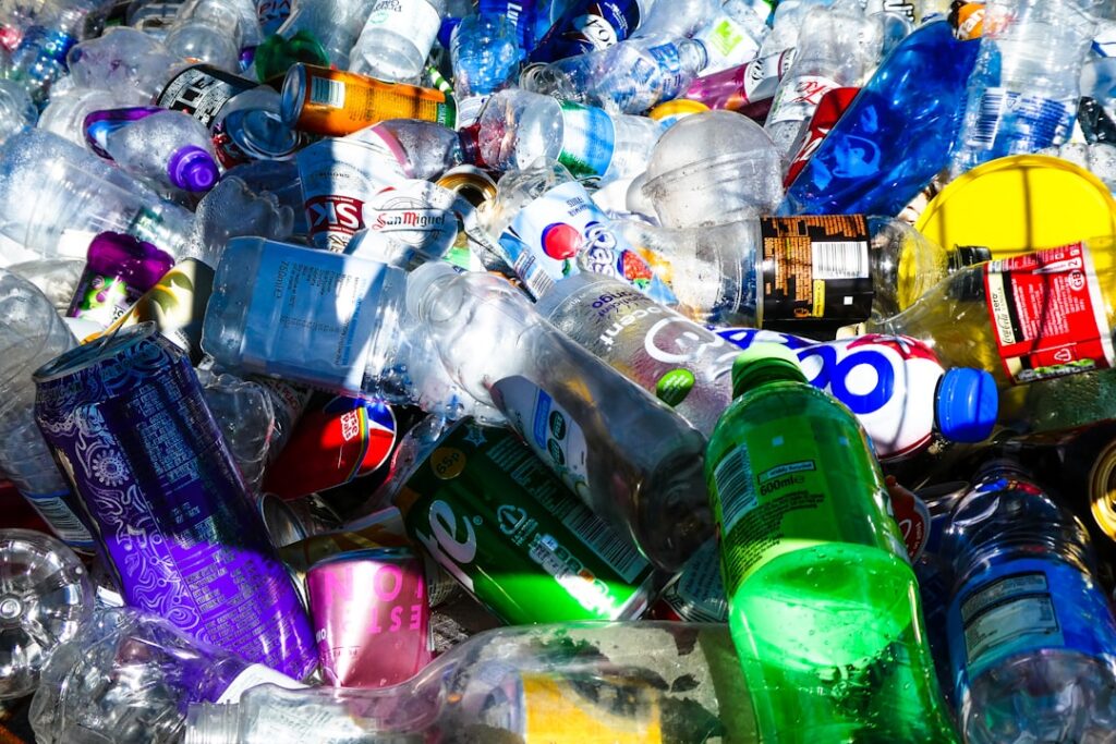 sprite plastic bottle on table